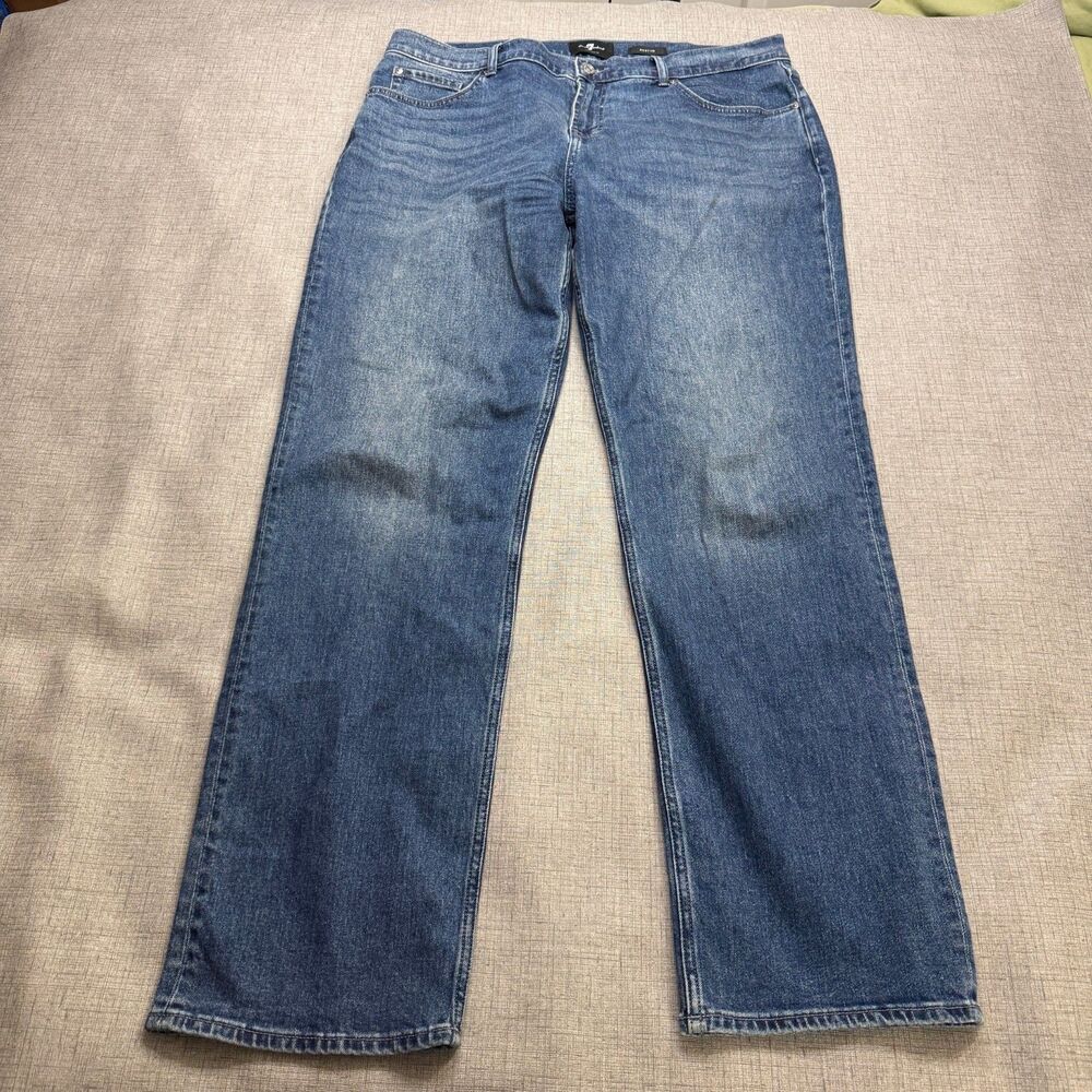 7 Seven For All Mankind Austyn Men's Jeans Size 38 (38x33 ) Blue Wash Straight